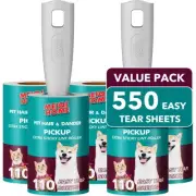 Lint Rollers for Pet Hair Extra Sticky, 550 Sheets Mega Value Set Lint Roller...