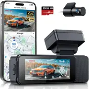 GKU Dash Cam Front and Rear, 4K+1080P Dashcam for Car, Built-In 5G Wifi, GPS,...