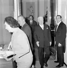 Charlie Chaplin a press conference Savoy Hotel London where he- 1965 Old Photo