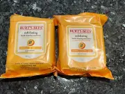 2- Burt’s Bees Facial Cleansing Exfoliating Towelettes Wipes Peach & Willow Bark