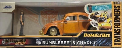 JADA, HOLLYWOD RIDES 1:24 VOLKSWAGEN BEEETLE BUMBLEBEE & CHARLIE, TRANSFORMERS