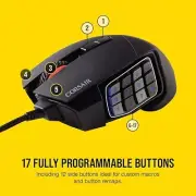 CORSAIR Scimitar Elite RGB Optical MOBA/MMO Gaming Mouse (18000 DPI Optical Sens