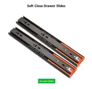 Soft Close Black Ball Bearing Drawer Slides Runners 10" 250mm 400