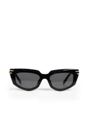 Black Geometric Logo Chain Sunglasses