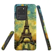 For Samsung Galaxy S20 Ultra Tough Protective Cover, Eiffel Tower Painting