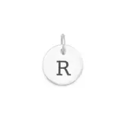 Authentic 925 Sterling Silver Oxidized Initial R Women's Bracelet Charm