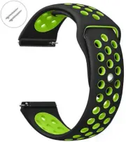 Black & Green Sport Silicone Replacement Watch Band Strap Quick Release Pins #73