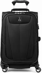 [Travelpro] Maxlite 5 Softside 2pc Set Expandable Carry On Luggage with 4 Spinner Wheels/Soft Underseat Tote, Lightweight Suitcase, Men and Women, Black, Carry-on 21-Inch, Maxlite 5 Softside Expandable