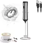 Electric Milk Frother, Handheld Coffee Frother,Usb-Rechargeable Hand Frother,Adj