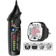 Bside Circuit Safety Checkup Kit Avd06 Voltage Detector And Socket Tester Rcd Gfci Test Ncv Continuity Neutral Live Wire Check Safety Checkup Kits