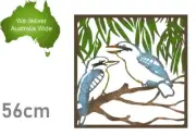 56cm Metal Kookaburra Square Wall Art Hanger Plaque Sign Home Garden Decor Gift