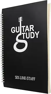 JEWEDECO Guitarist's Portable Music Score Notebook Coil Bound A4 Size Durable Fade-resistant Pages