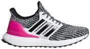 Brand New Adidas Ultra Boost 4.0 J Youth Black White Pink Shoe (B43508) 4.5