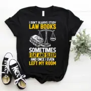 Funny Lawyer Advocate Law Student Attorney Study Law Books T-Shirt Size S-5XL