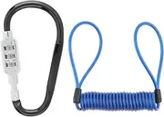 Windance Motorcycle Helmet Lock Steel Reminder Cable Extension,Anti Theft Combination Code Security Pin Locking Chain for Jacket Luggage