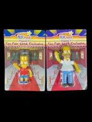 Homer Simpson Bendable Figure Toy Fair 2003 Exclusive Bart 2004 Exclusive (2)