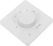 HEALEEP Volume Control Switch Sound Adjustment Knob Audio Volume Switch Headphone Switch Adjustable Tone Switch Sound Adjustment Switch Audio Source Selector Switch White Plastic