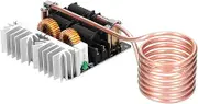 1000W ZVS Induction Heating Board Module Low Voltage Heater Coil Flyba Driver Heater wi Copper Tube for DIY Small Parts Hardening Annealing