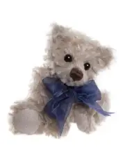Charlie Bears Jimminy Small Cute Teddy Bear 8 Inches Plush with Blue Bow