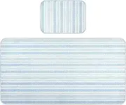 Blue Cute Lace Stripes Cooling Baby Mattress pad Protector 28" x 52" Absorbent Pads for Bed for Baby&Toddler