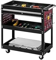 Certa 3-Tier Steel Tool Trolley - CT3TIRTROLA