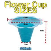 MIXED COLOURS - 250MLS - SHAVED ICE, SNO Snow Cone Flower Cups 1000 Pack in 4x