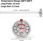 Candy Thermometer Deep Fry Thermometer Meat Thermometer with 8” Probe Waterproof