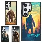 For Samsung Galaxy Z Fold Flip 3 4 5 6 bigfoot camping mountains Hard Black Case