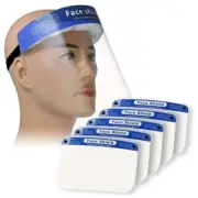 Safety Full Face Shield Mask Reusable Protection Face Cover Anti-Splash 5/pk