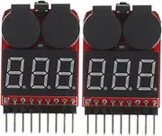 Happyyami Lithium Battery Voltage Tester 2pcs Auto Circuit Tester Monitor Low Voltage Alarm Charging Indicator Universal Fit