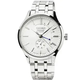 【SEIKO 精工】精工PRESAGE 紳士機械鋼帶男錶-白色(SSA395J1 SARY143 日本版)