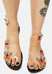 Butterfly Queen Clear Gladiator Sandals