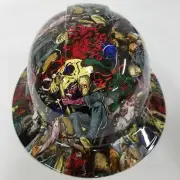 FULL BRIM Hard Hat custom hydro dipped , NEW CLASSIC HORROR MOVIE STICKER BOMB