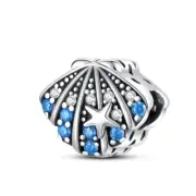 925 Sterling Silver Ocean Series Pearl Shells Charms Beads Fit 925 Bracelets
