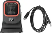 1D 2D Barcode Scanner, Desktop QR Code Reader, Automatic Sensing Barcode Scanner, USB Wired Scanner for Warehouse, Supermarket, Retail Store