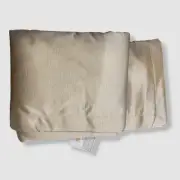 $750 Fino Lino Beige Nacre Queen Coverlet 90inL x 94inW