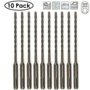 Drillforce 10x Masonry Drill Bits Set 5/32" X6" Carbide Tip-Concrete, Brick&Tile