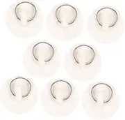 Bathroom Sink Stoppers 8 Pack Rubber Drain Covers with Pull Ring Bathtub Stoppers Leakproof Stylish