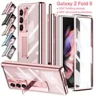 Magnetic Hinge Protector Case with S Pen Screen Cover For Samsung Z Fold 6/5/4/3