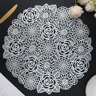 Placemats Set Of 6 Round Placemats For Dining Table Metallic Pressed Vinyl Table