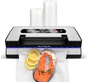 [SEATAO] VH5188 Automatic Vacuum Sealer Machine, 90kPa Multifunction Commercial Food Vacuum Sealer Machine Preservation, Dry & Moist & Food & Extended Modes, Starter Kit with Built-in Roll Storage & Cutter, Handle Locked Design, LED lights, Double Seal