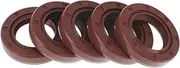 X AUTOHAUX Universal Oil Seal TC Double Lip W Steel Spring Seal Ring Rotary Shaft Seal 26x42x8mm High Pressure FKM Rubber Brown 5 Pcs