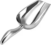 Kitchen Ice Scoop Thickened Stainless Steel Ice Spatula Popcorn Tea Dried Fruit Rice Flour Spatula(24cm)