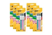 18pc Bic 4-Colour Shine Metallic Pen Set 1mm Stationery Writing Drawing Ballpen