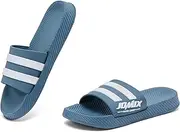[JOMIX] Men's Bathing Shoes Summer Lightweight Bathing Slippers Flat Slippers Non-Slip Slippers, blue, 10.5 AU