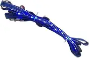 Horse Equipment Breastplate Nylon LED Night Flashing Light Bar Harness Outdoor Sports Charge Riding Decorations Belt(Blue)