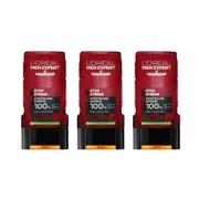 3x L'Oreal Men Expert Shower Gel Stress Resist 300ml