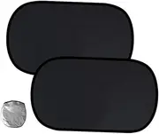 HAWILLOSCH 1Pair Shades Black Auto Side Window Clings for Pets Sun Glare Protector for Car Rides UV Protection