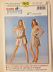 Burda Young Fashion Pattern 7913 Misses' Dress Sewing Craft Project (H)