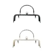 Metal Purse Frame Hardware Clutch Frame Handle for Crochet Handbag Wallet